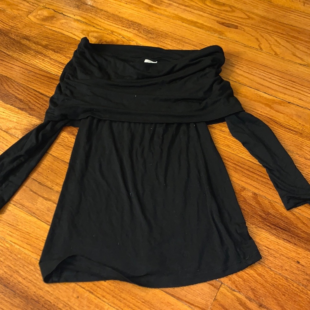Marilyn Monroe black cowl blouse, size XS